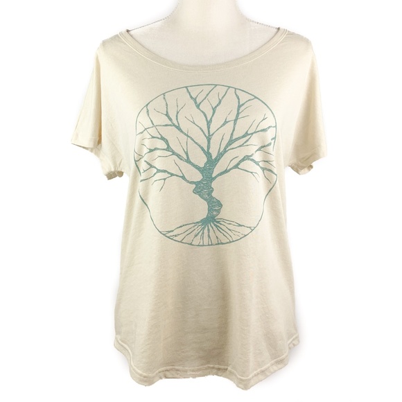 Peaceful Tree Slouch Eco Graphic Top NWT - Picture 1 of 4